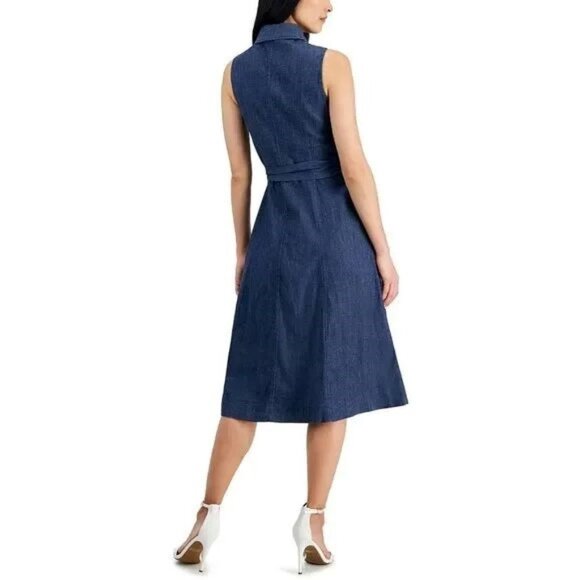 AK Denim Belted Button Down Dress ♡ Save for E - Picture 2 of 2